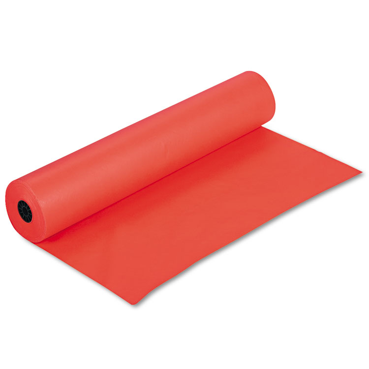 Pacon Rainbow Duo-Finish Colored Kraft Paper, 35 lb Wrapping Weight, 36" x 1,000 ft, Orange (PAC63100)