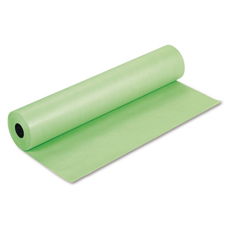 Pacon Rainbow Duo-Finish Colored Kraft Paper, 35 lb Wrapping Weight, 36" x 1,000 ft, Lite Green (PAC63120)