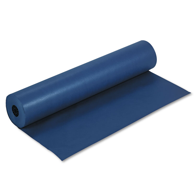 Pacon Rainbow Duo-Finish Colored Kraft Paper, 35 lb Wrapping Weight, 36" x 1,000 ft, Dark Blue (PAC63180)