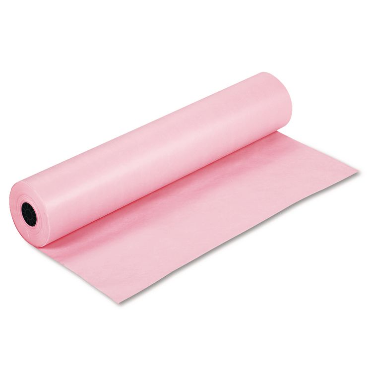 Pacon Rainbow Duo-Finish Colored Kraft Paper, 35 lb Wrapping Weight, 36" x 1,000 ft, Pink (PAC63260)