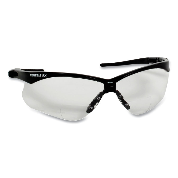 KleenGuard V60 Nemesis Rx Reader Safety Glasses, Black Frame, Clear Lens, +3.0 Diopter Strength, 6/Box (ANS28630)