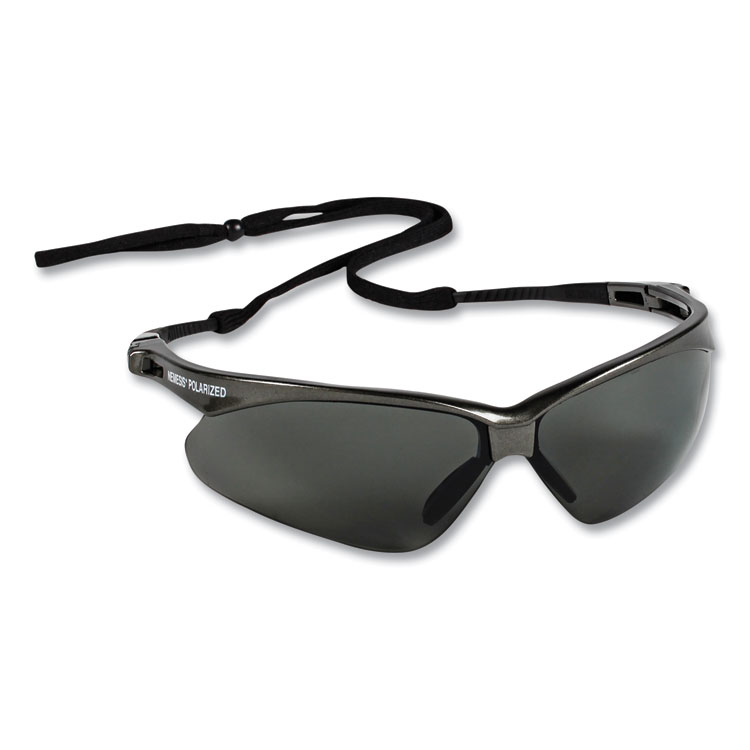 KleenGuard Nemesis Safety Glasses, Gunmetal Frame, Smoke Lens, 12/Box (ANS28635)