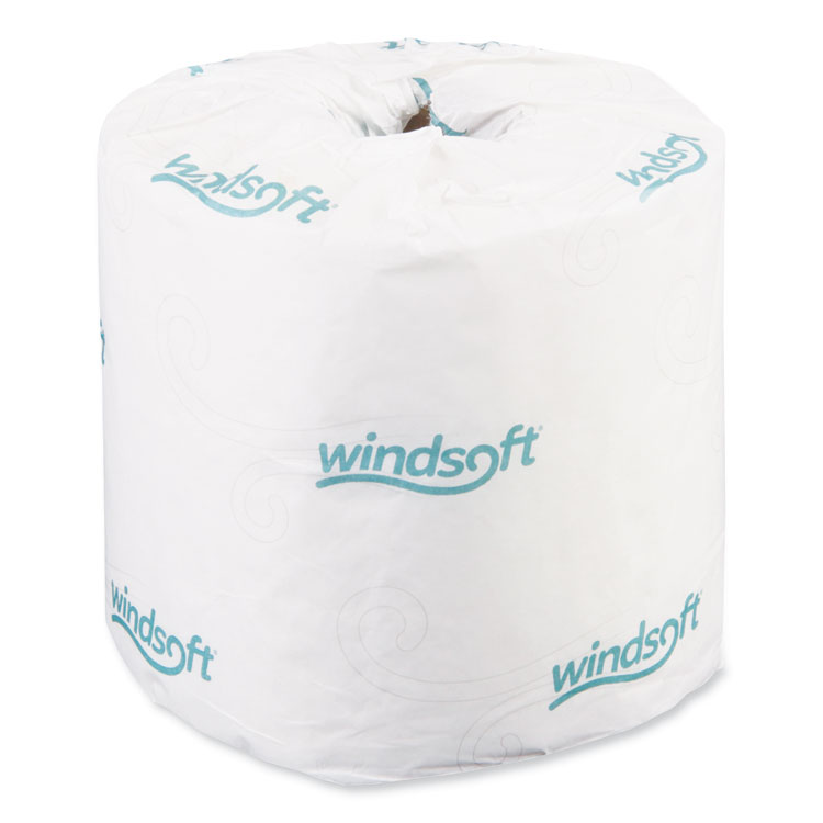 Windsoft Bath Tissue, Individually Wrapped Rolls, Septic Safe, 2-Ply, White, 400 Sheets/Roll, 24 Rolls/Carton (WIN2400)