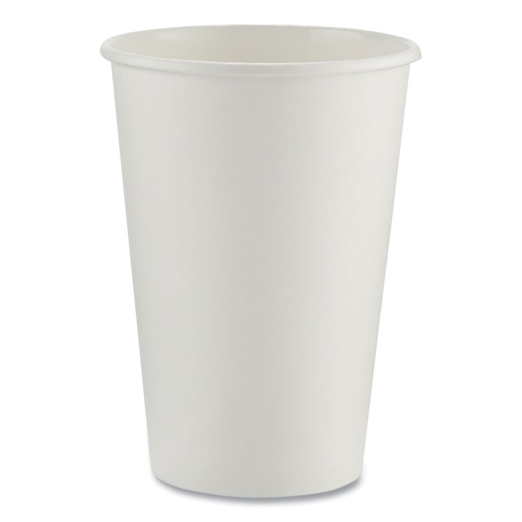 Dixie Paper Hot Cups, 16 oz, White, 50/Sleeve, 20 Sleeves/Carton (DXE2346W)