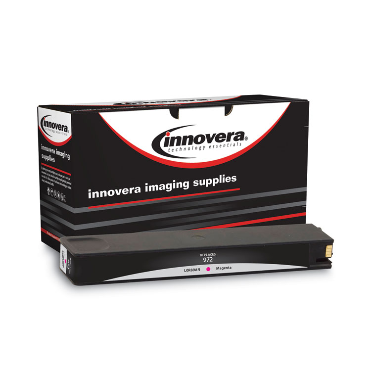 Innovera Remanufactured Magenta Ink, Replacement for 972 (L0R89AN), 3,000 Page-Yield (IVRL0R89AN)