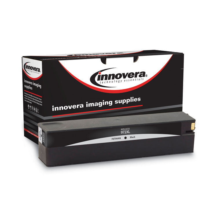 Innovera Remanufactured Black High-Yield Ink, Replacement for 972XL (F6T84AN), 10,000 Page-Yield (IVRF6T84AN)