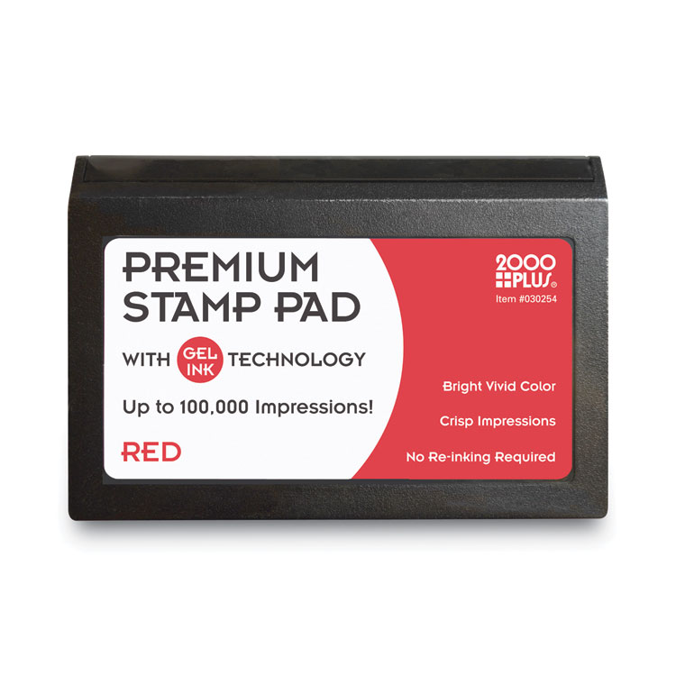 COSCO 2000PLUS Microgel Stamp Pad for 2000 PLUS, 4.25" x 2.75", Red (COS030254)