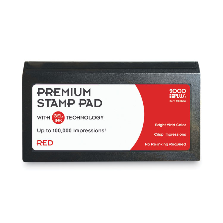 COSCO 2000PLUS Microgel Stamp Pad for 2000 PLUS, 6.17" x 3.13", Red (COS030257)