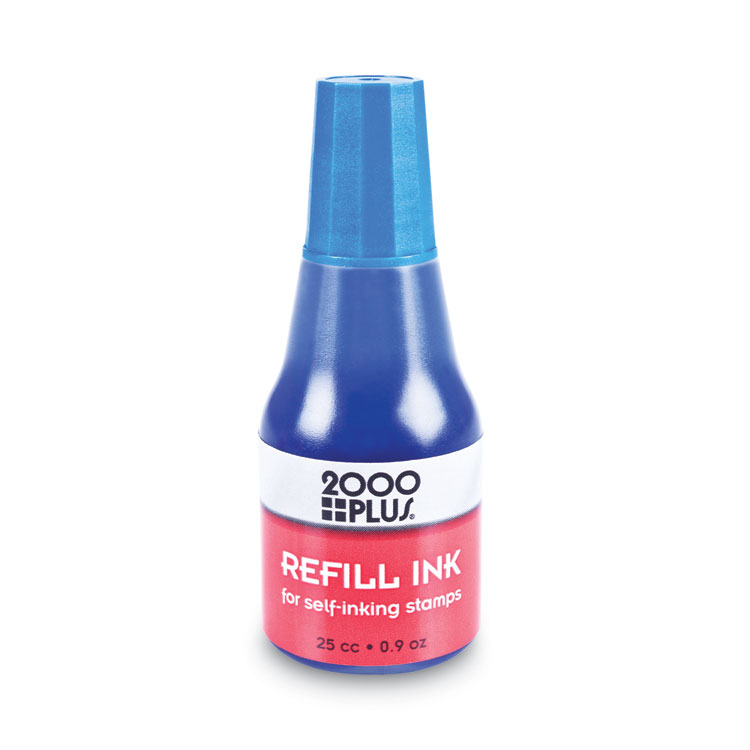 COSCO 2000PLUS Self-Inking Refill Ink, 0.9 oz. Bottle, Blue (COS032961)