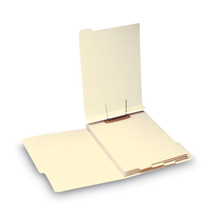 Smead Stackable Folder Dividers with Fasteners, 1/5-Cut Bottom Tab, 1 Fastener, Letter Size, Manila, 4 Dividers/Set, 50 Sets (SMD35600)