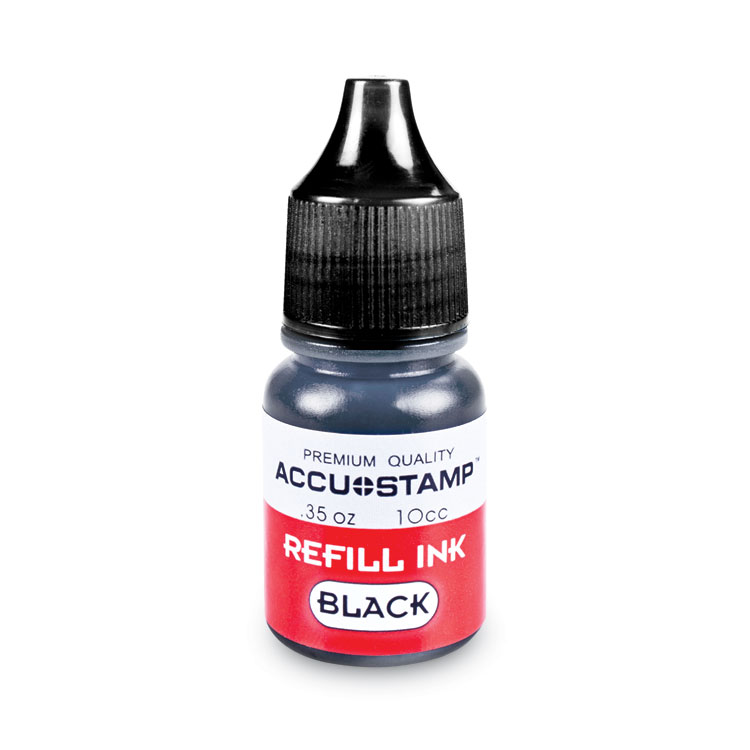 ACCUSTAMP ACCU-STAMP Gel Ink Refill, 0.35 oz Bottle, Black (COS090684)