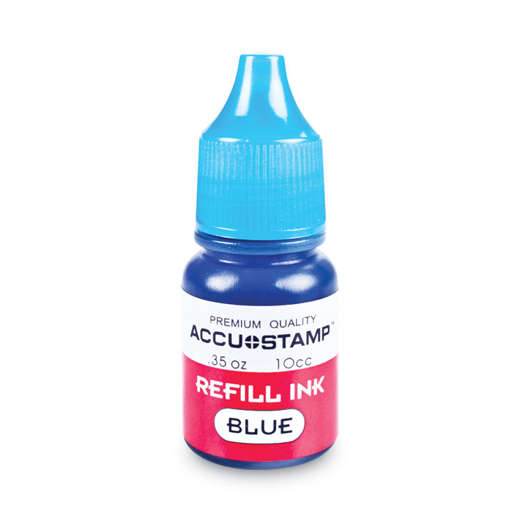 ACCUSTAMP ACCU-STAMP Gel Ink Refill, 0.35 oz Bottle, Blue (COS090682)