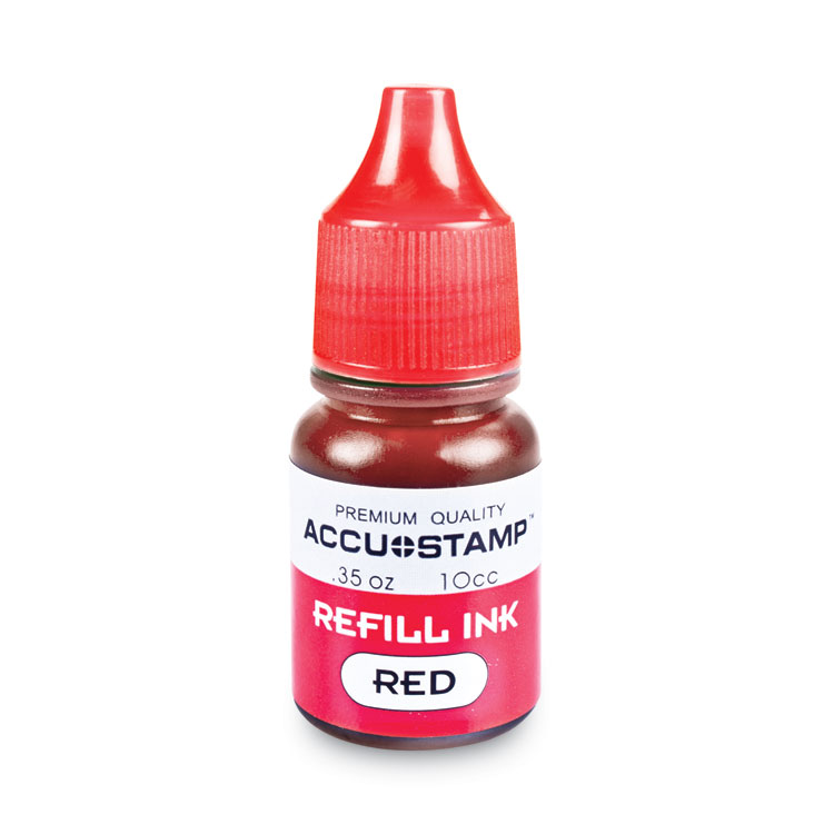 ACCUSTAMP ACCU-STAMP Gel Ink Refill, 0.35 oz Bottle, Red (COS090683)