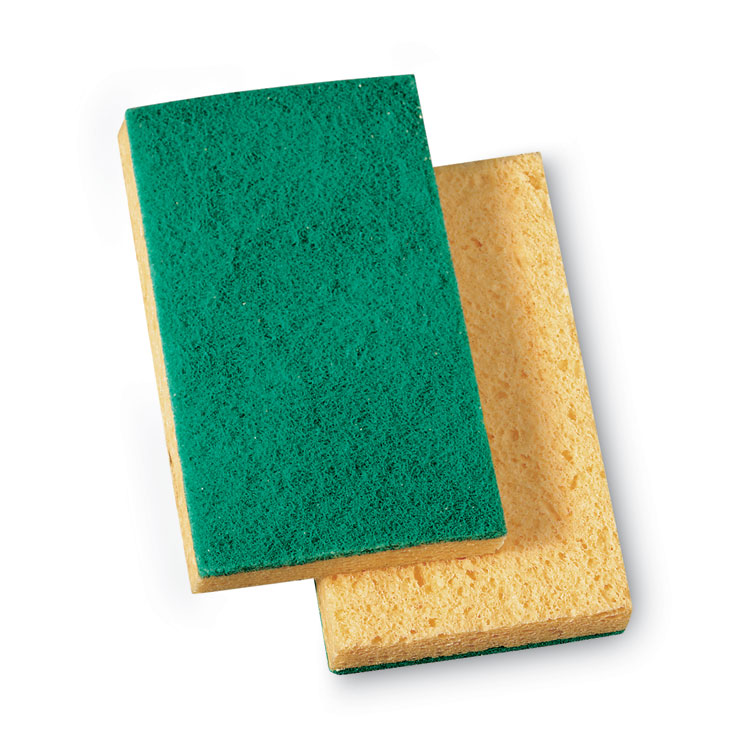 3M Niagara Medium Duty Scrubbing Sponge 74N, 3.6 x 6, 1" Thick, Yellow/Green, 20/Carton (MMM19428)