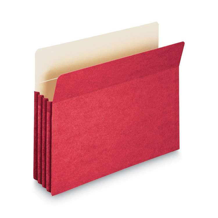 Smead Colored File Pockets, 3.5" Expansion, Letter Size, Red (SMD73231)