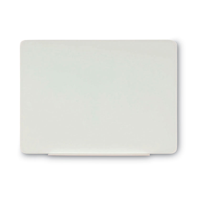 MasterVision Magnetic Glass Dry Erase Board, 48" x 36", Opaque White Surface (BVCGL080101)