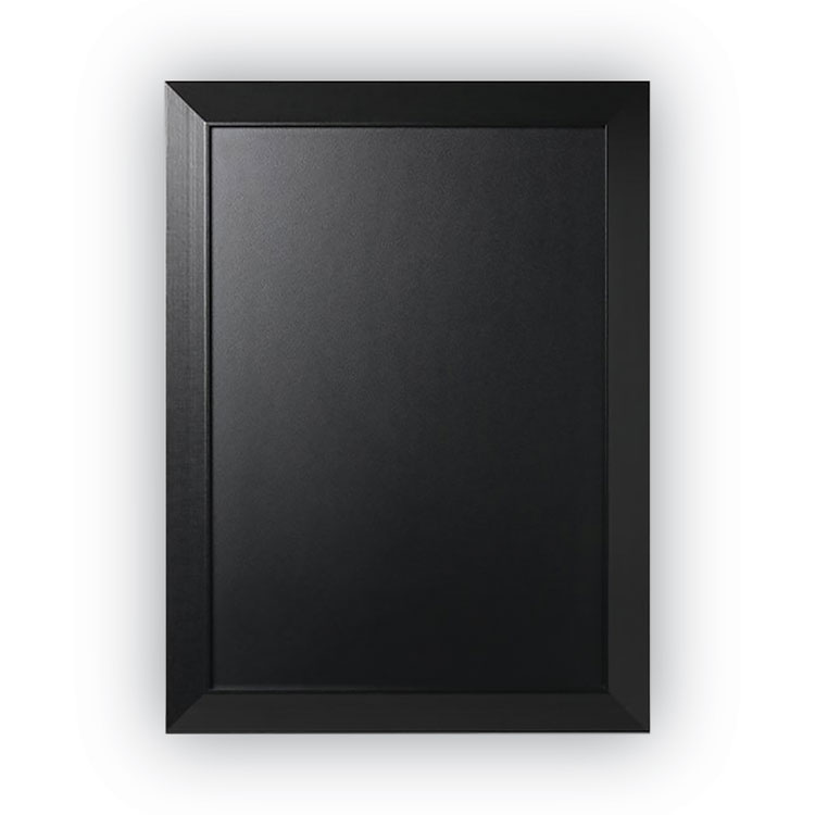MasterVision Kamashi Chalk Board, 36" x 24", Black Surface, Black Wood Frame (BVCPM07151620)