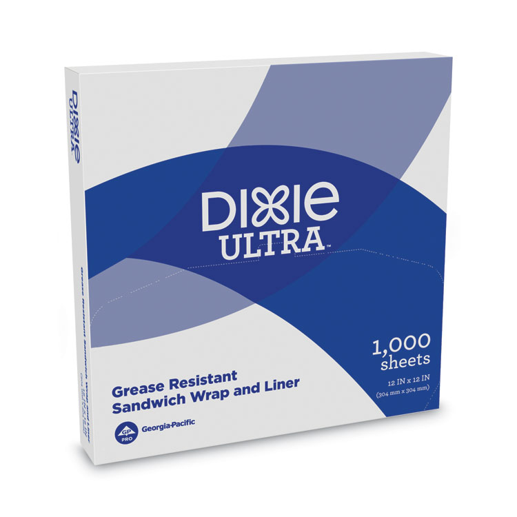 Dixie All-Purpose Food Wrap, Dry Wax Paper, 12 x 12, White, 1,000 Sheets/Pack, 5 Packs/Carton (DXEGRC1212)