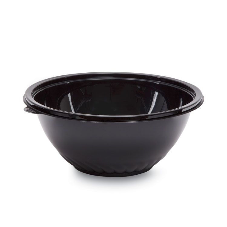 WNA Caterline Pack n' Serve Plastic Bowl, 160 oz, 12" Diameter x 5" h, Black, 25/Carton (WNAAPB160BL)