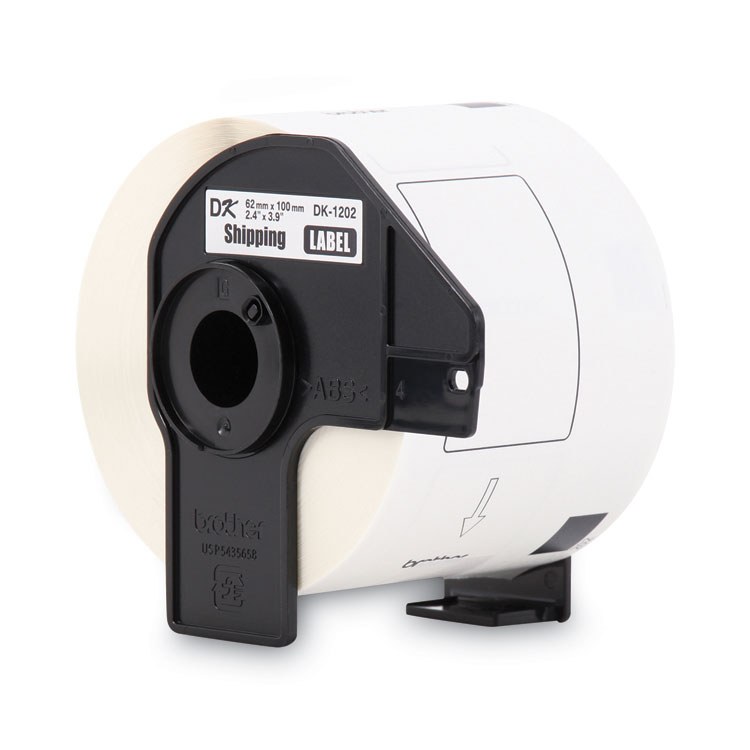 BROTHER INTL. CORP. Die-Cut Shipping Labels, 2.4" x 3.9", White, 300 Labels/Roll (BRTDK1202)
