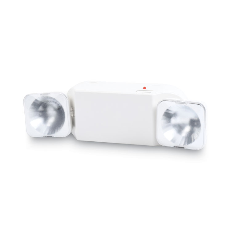 Tatco Swivel Head Twin Beam Emergency Lighting Unit, 12.75w x 4d x 5.5"h, White (TCO70012)
