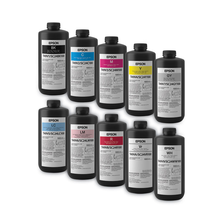 Epson T49V810 (T49V) UltraChrome UV Ink, 1,000 mL, Red (EPST49V810)