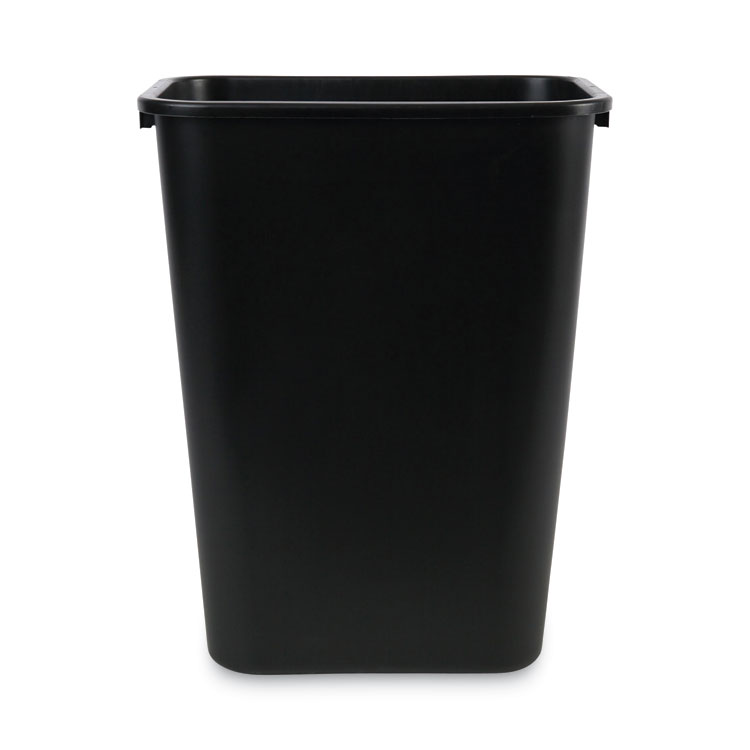 Boardwalk Soft-Sided Wastebasket, 41 qt, Plastic, Black (BWK41QTWBBLA)