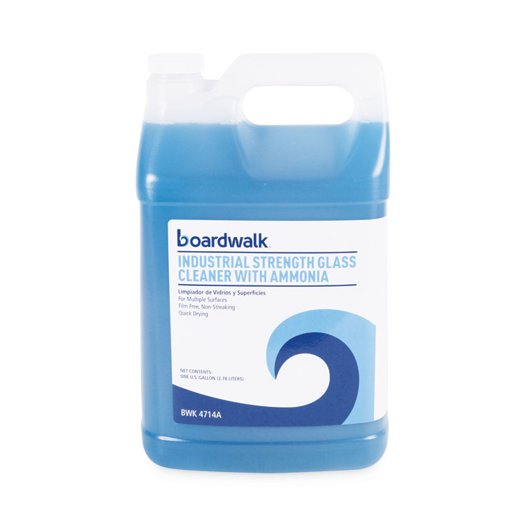Boardwalk Industrial Strength Glass Cleaner with Ammonia, 1 gal Bottle (BWK4714AEA)