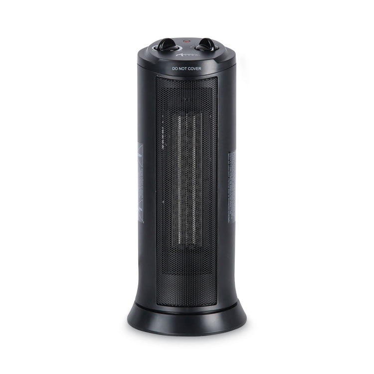 Alera Mini Tower Ceramic Heater, 1,500 W, 7.37 x 7.37 x 17.37, Black (ALEHECT17)