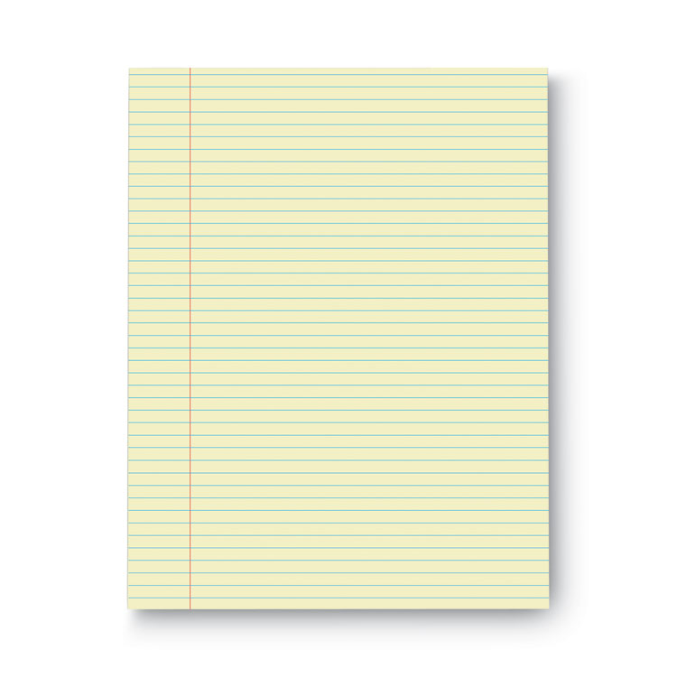 Universal Glue Top Pads, Narrow Rule, 50 Canary-Yellow 8.5 x 11 Sheets, Dozen (UNV42000)
