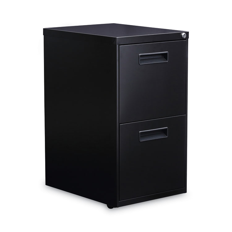 Alera File Pedestal, Left or Right, 2 Legal/Letter-Size File Drawers, Black, 14.96" x 19.29" x 27.75" (ALEPAFFBL)