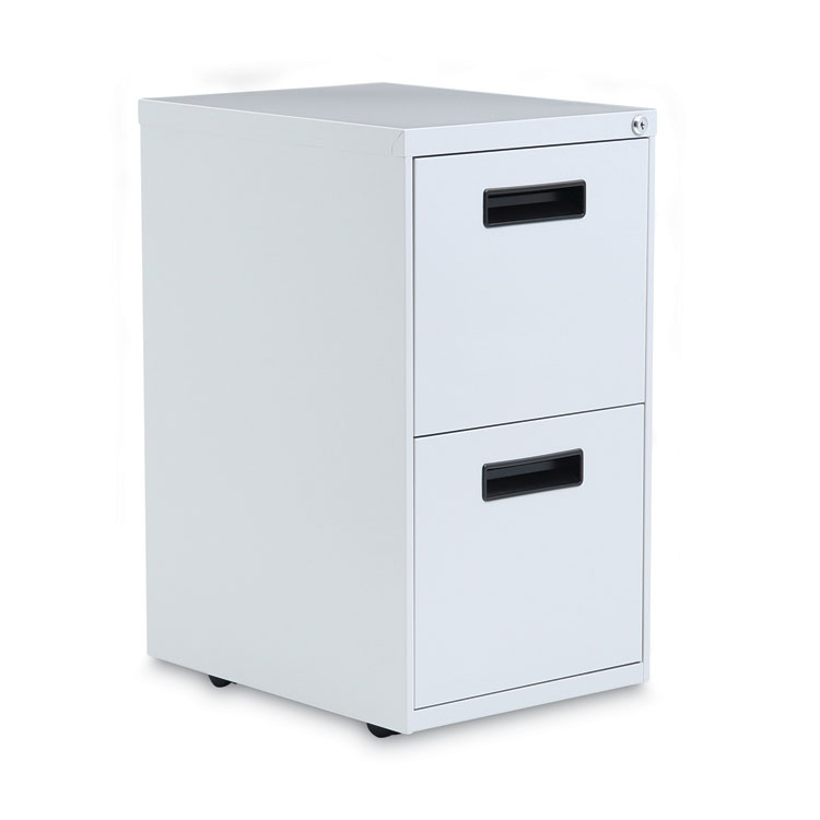 Alera File Pedestal, Left or Right, 2 Legal/Letter-Size File Drawers, Light Gray, 14.96" x 19.29" x 27.75" (ALEPAFFLG)