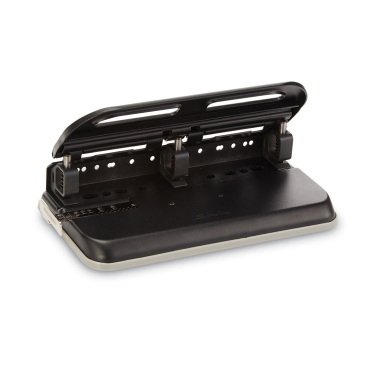 Swingline 24-Sheet Easy Touch Two- to Seven-Hole Precision-Pin Punch, 9/32" Holes, Black (SWI74150)