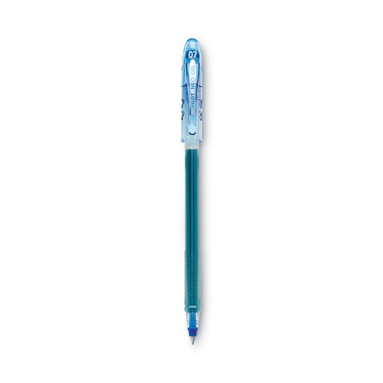 Pilot Neo-Gel Gel Pen, Stick, Fine 0.7 mm, Blue Ink, Translucent Blue Barrel, Dozen (PIL14002)