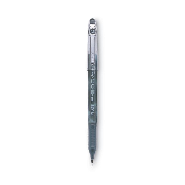 Pilot Precise P-500 Gel Pen, Stick, Extra-Fine 0.5 mm, Black Ink, Black Barrel, Dozen (PIL38600)