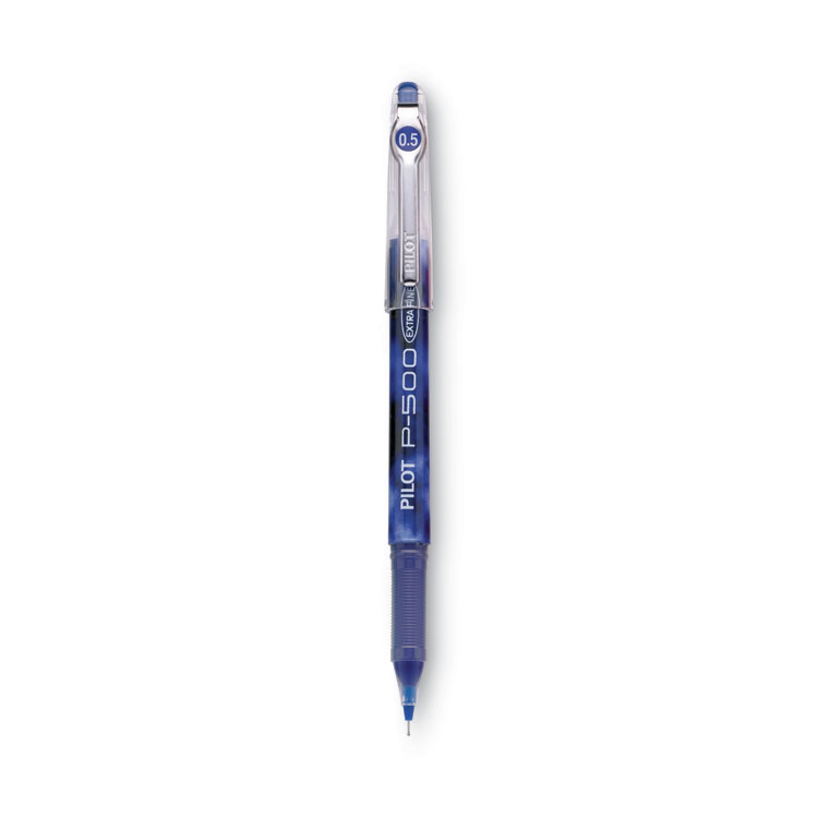 Pilot Precise P-500 Gel Pen, Stick, Extra-Fine 0.5 mm, Blue Ink, Blue Barrel, Dozen (PIL38601)