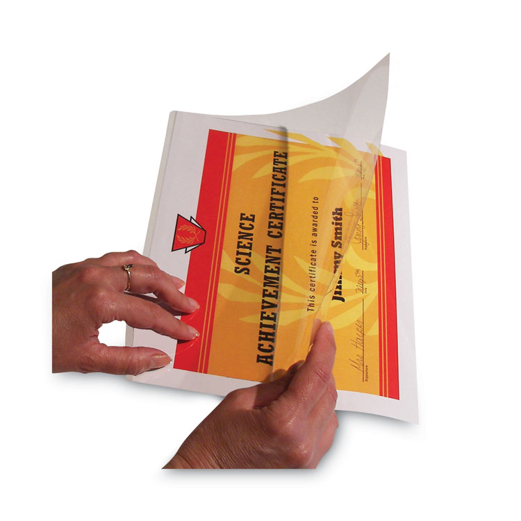 C-Line Quick Cover Laminating Pockets, 12 mil, 9.13" x 11.5", Gloss Clear, 25/Box (CLI65187)