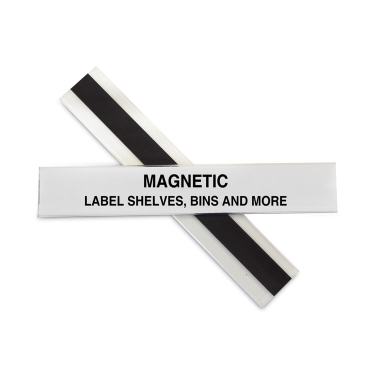 C-Line HOL-DEX Magnetic Shelf/Bin Label Holders, Side Load, 1 x 6, Clear, 10/Box (CLI87227)