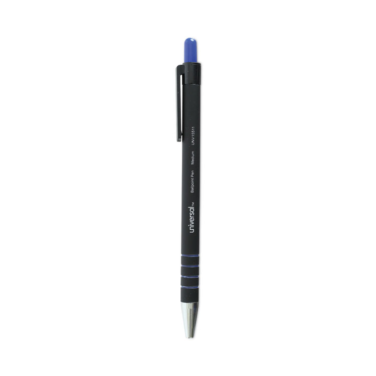 Universal Ballpoint Pen, Retractable, Medium 1 mm, Blue Ink, Blue Barrel, Dozen (UNV15511)