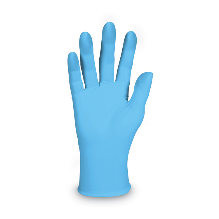 KleenGuard G10 Comfort Plus Blue Nitrile Gloves, Powder-Free, Large, 4 mil Thick, 9.5" Long, Light Blue, 100/Box (ANS54188)