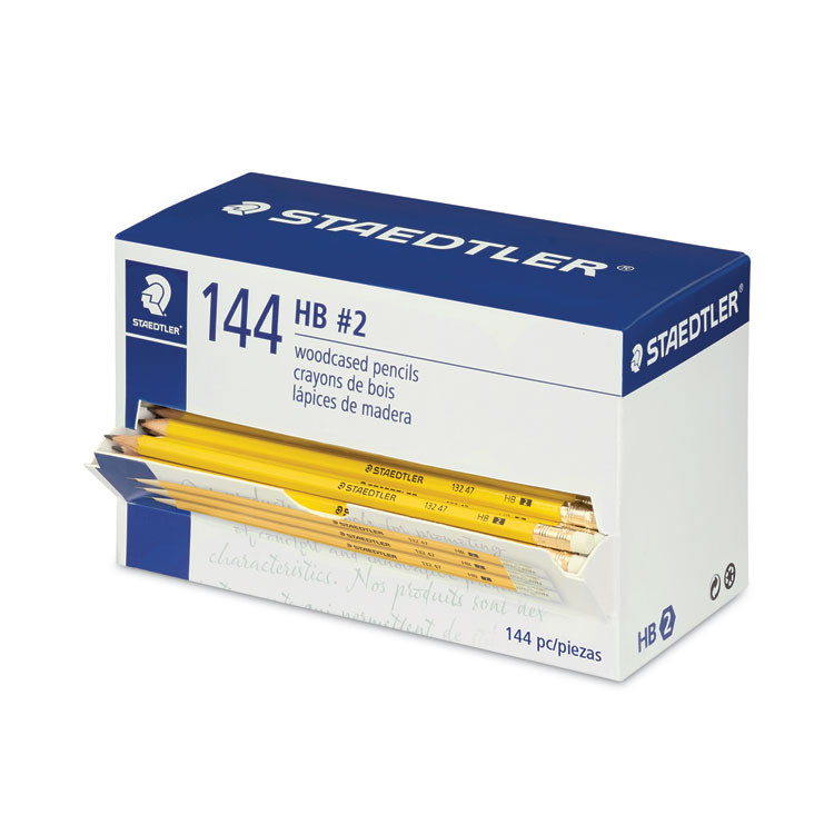 Staedtler Woodcase Pencil, HB (#2), Black Lead, Yellow Barrel, 144/Pack (STD13247C144A6)