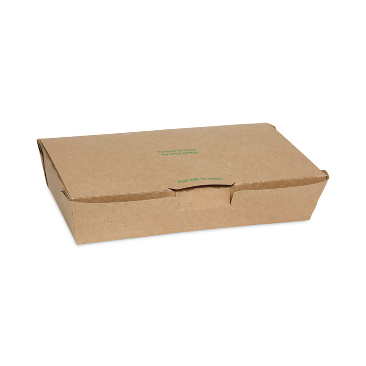 Pactiv Evergreen EarthChoice Tamper Evident OneBox Paper Box, 9 x 4.85 x 2, Brown, 100/Carton (PCTNOB02KECTE)