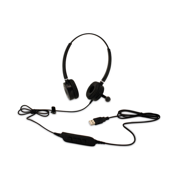 Spracht HS-WD-USB-2 Binaural Over The Head Headset, Black (SPTHSWDUSB2)