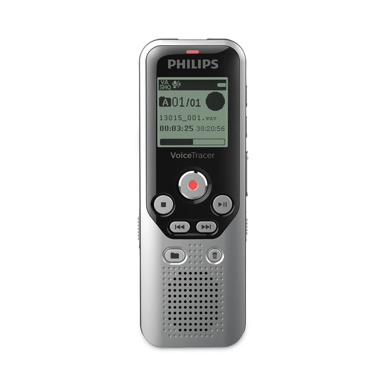 Philips Voice Tracer DVT1250 Audio Recorder, 8 GB, Black/Silver (PSPDVT1250)