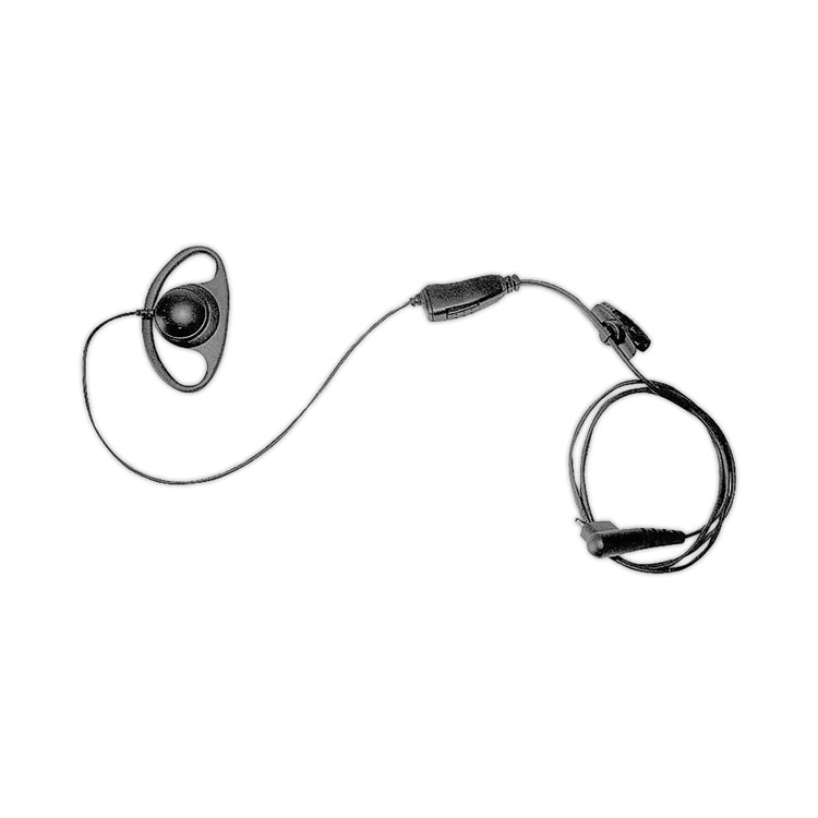 Motorola D-Style Earpiece with In-Line Microphone and Push-To-Talk, Black (MRTHKLN4599)
