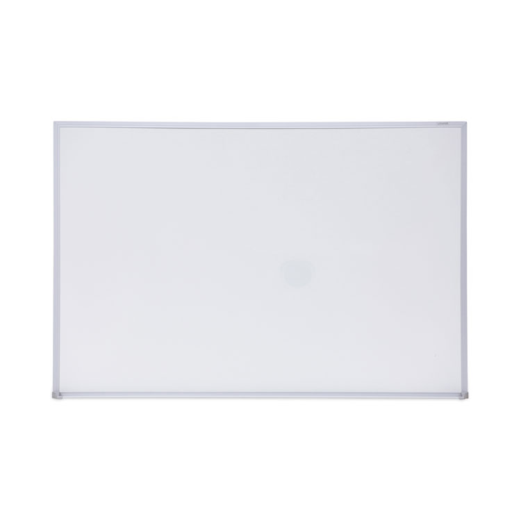 Universal Melamine Dry Erase Board with Aluminum Frame, 36" x 24", White Surface, Anodized Aluminum Frame (UNV43623)