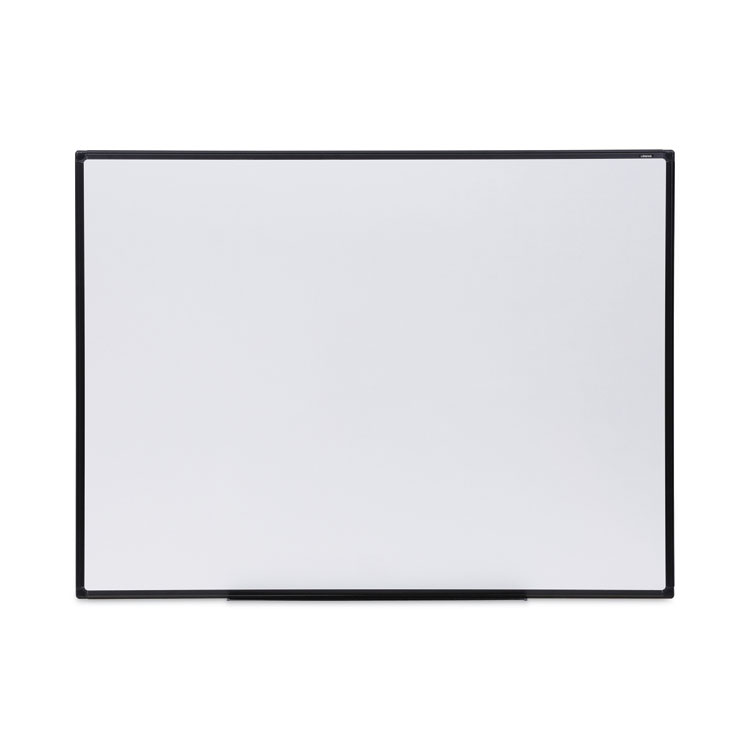 Universal Design Series Deluxe Dry Erase Board, 48" x 36", White Surface, Black Anodized Aluminum Frame (UNV43629)