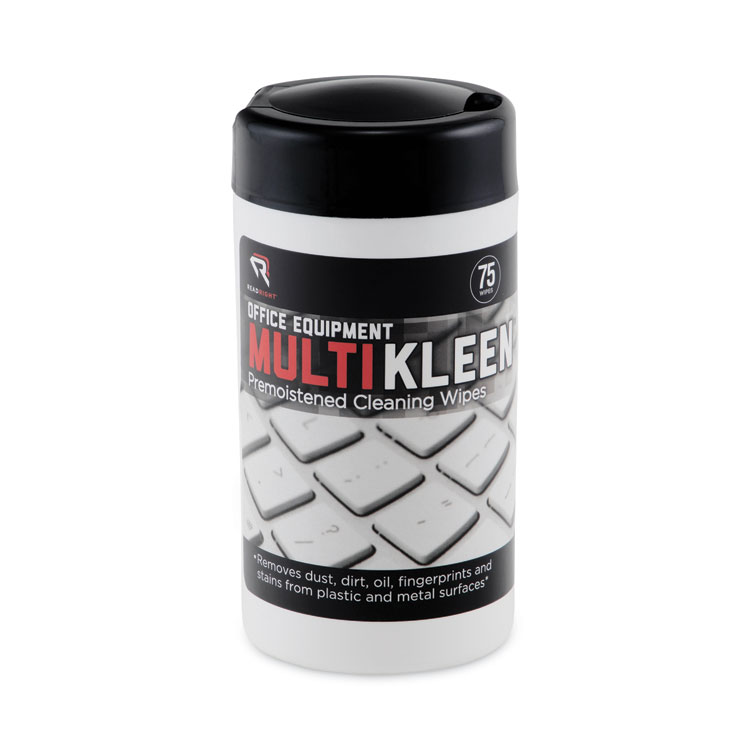 Read Right Office Equipment MultiKleen Wet Wipes, Cloth, 5.44 x 6.38, 75/Tub (REARR1407)