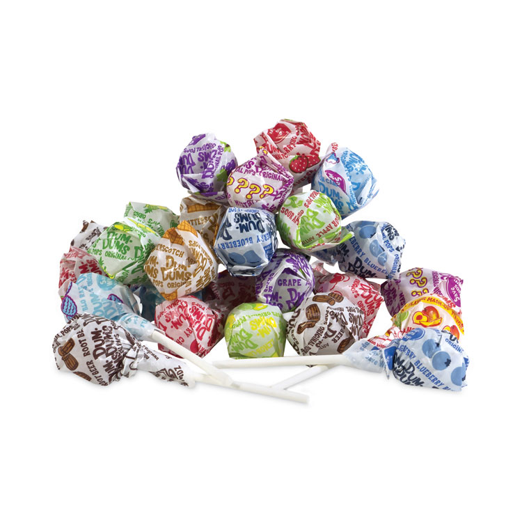 Spangler Dum-Dum-Pops, Assorted Flavors, Individually Wrapped, Bulk 30 lb Carton (SPA534)