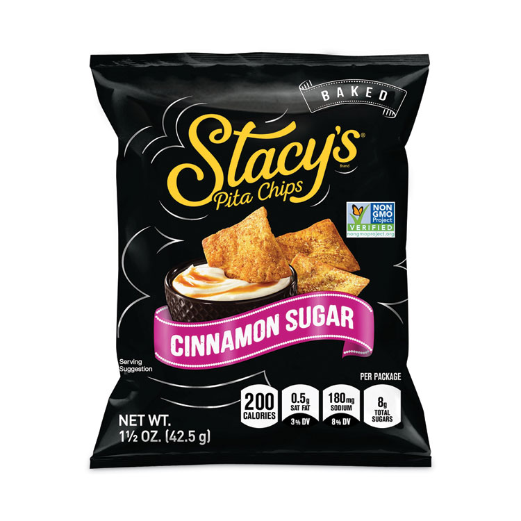 Stacy's Pita Chips, 1.5 oz Bag, Cinnamon Sugar, 24/Carton (GRR20900651)